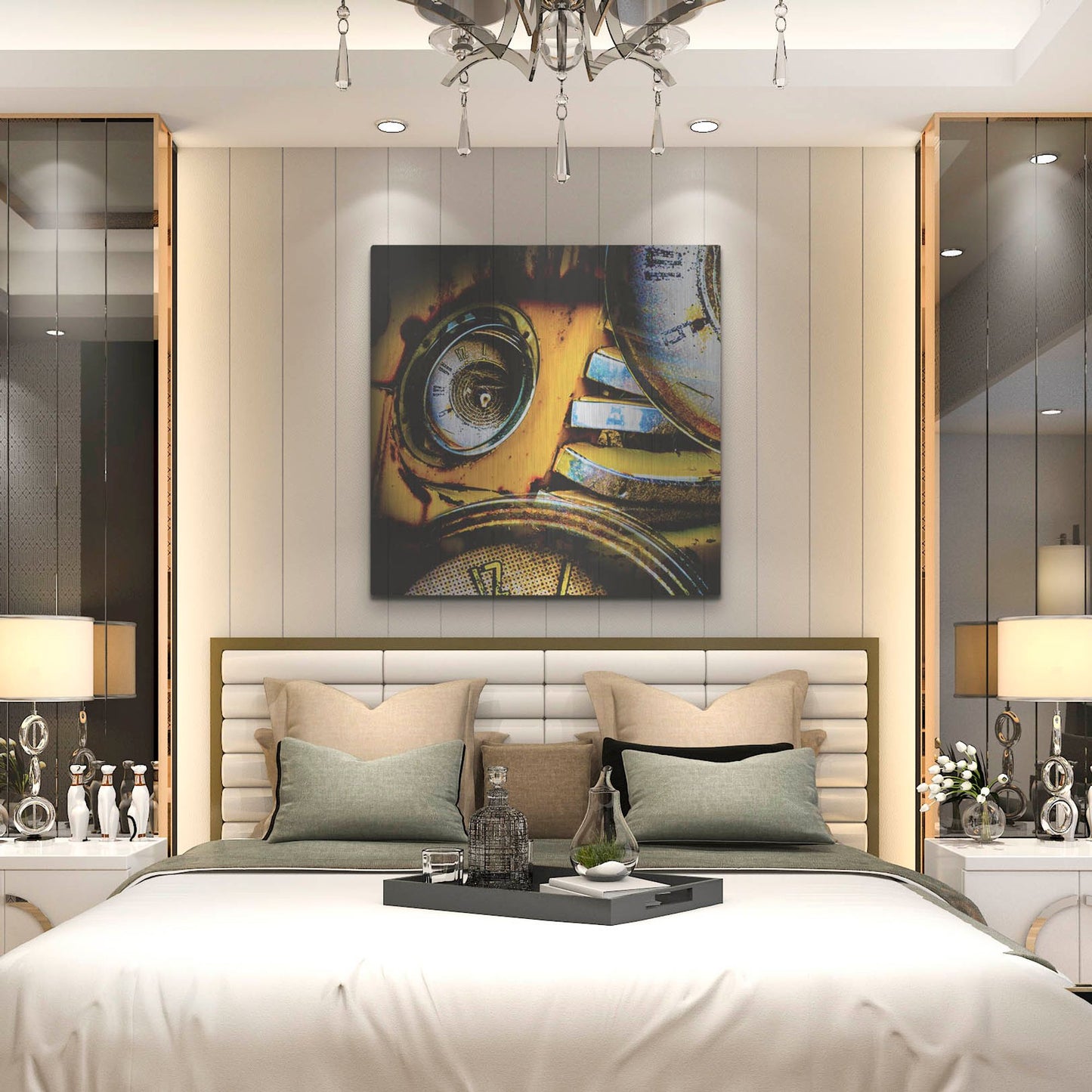 Luxe Metal Art 'Garage 1' by Lightbox Journal, Metal Wall Art,36x36