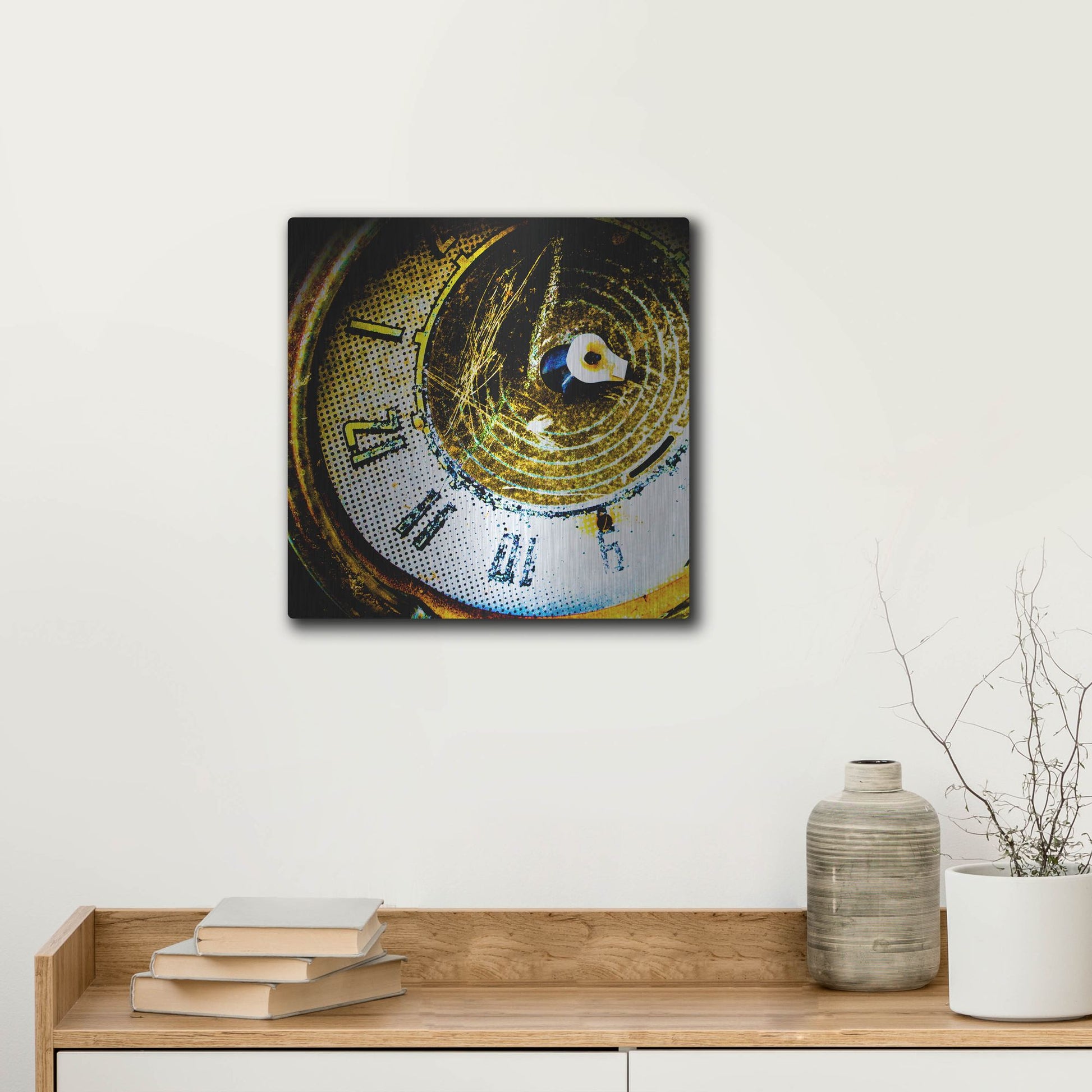 Luxe Metal Art 'Garage 2' by Lightbox Journal, Metal Wall Art,12x12