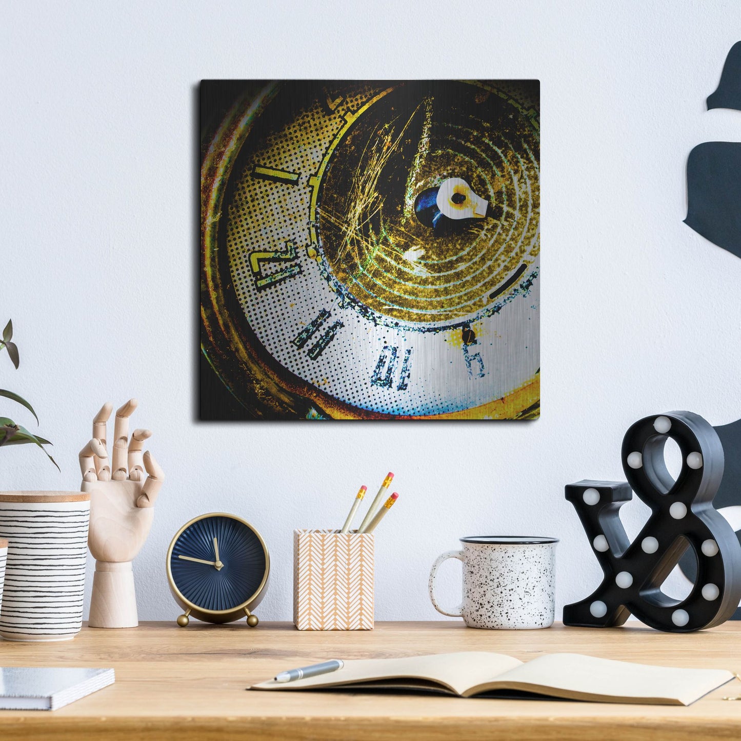 Luxe Metal Art 'Garage 2' by Lightbox Journal, Metal Wall Art,12x12