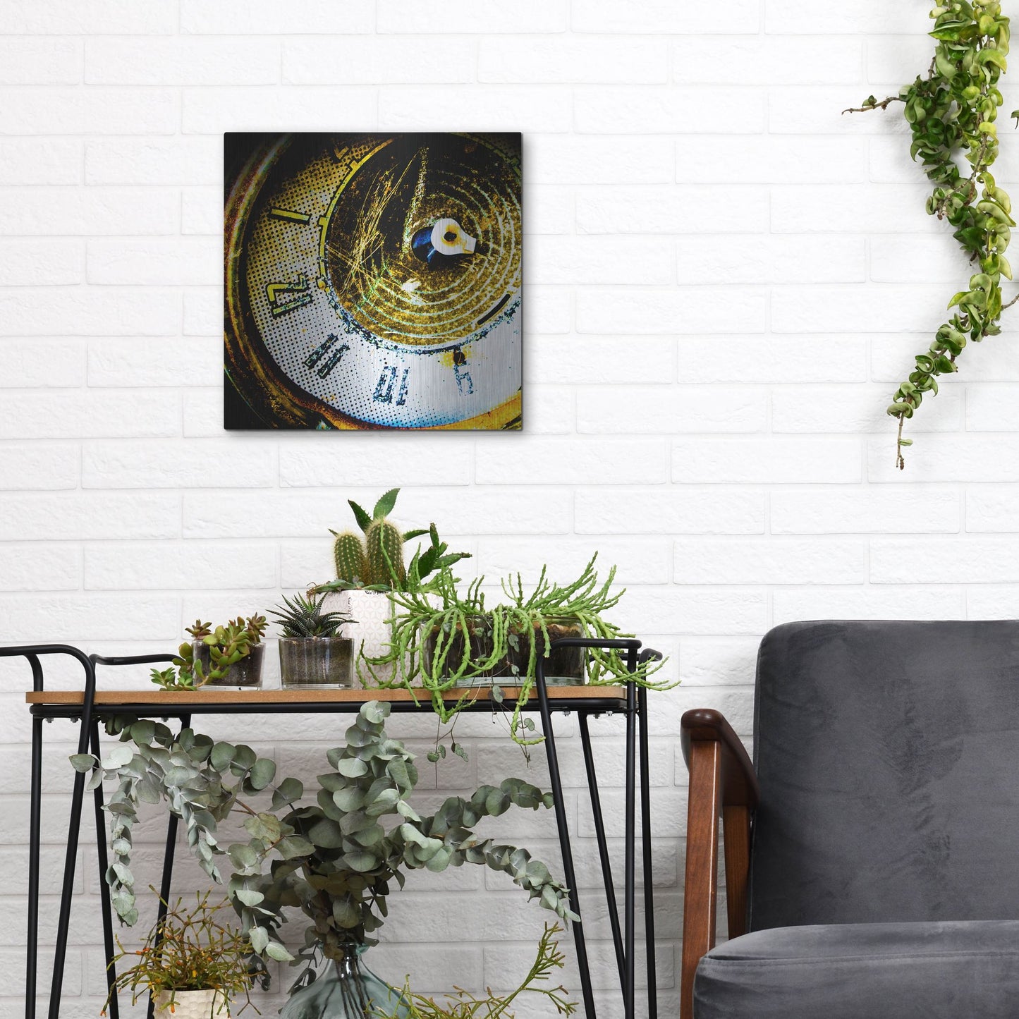 Luxe Metal Art 'Garage 2' by Lightbox Journal, Metal Wall Art,12x12