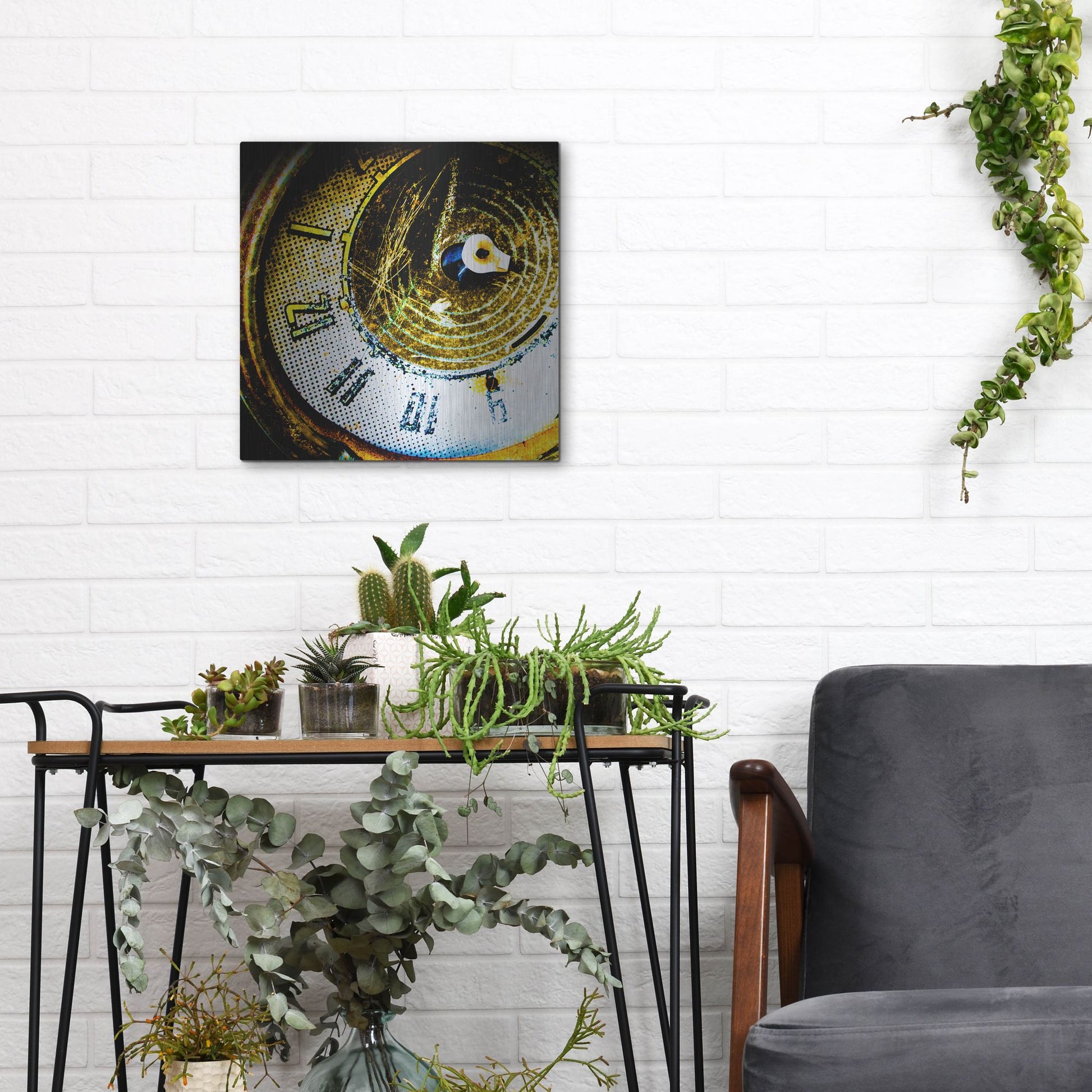 Luxe Metal Art 'Garage 2' by Lightbox Journal, Metal Wall Art,12x12