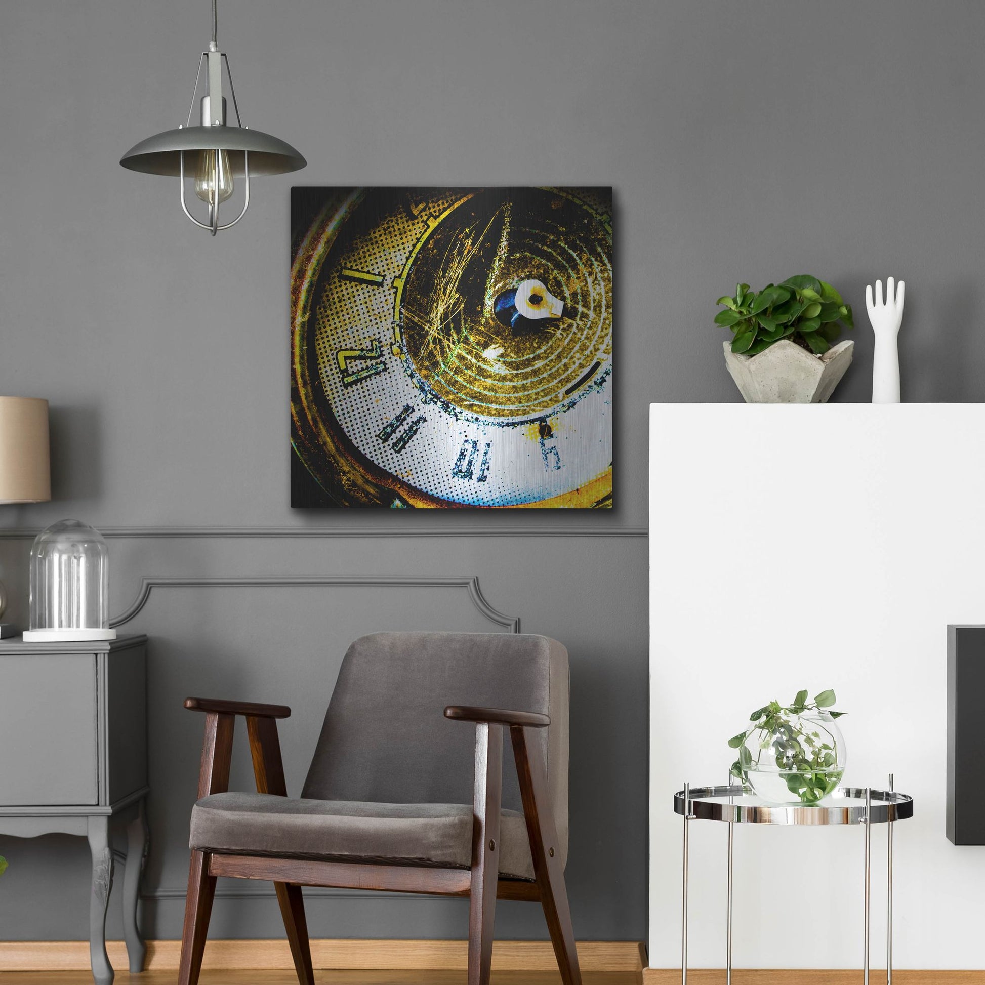 Luxe Metal Art 'Garage 2' by Lightbox Journal, Metal Wall Art,24x24