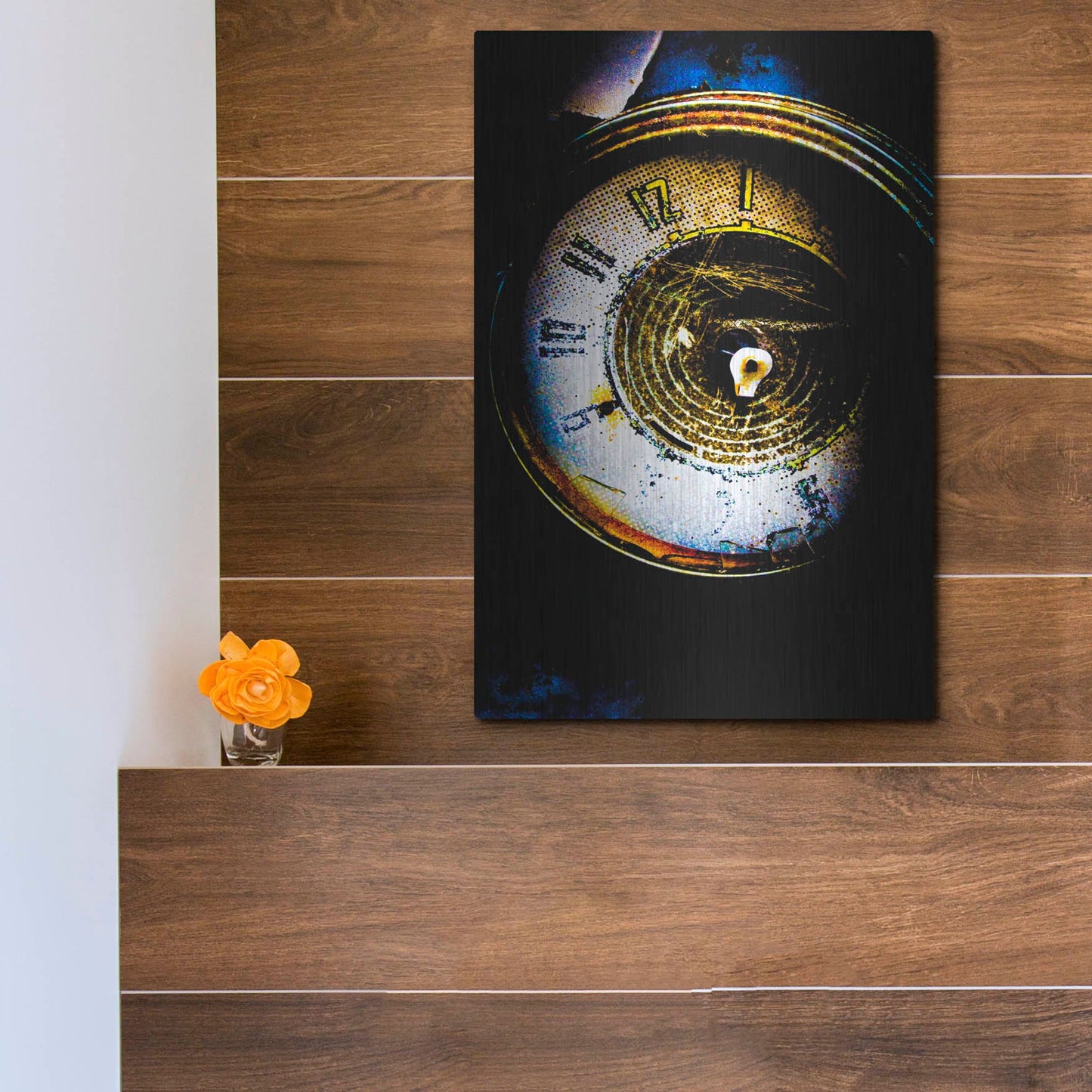 Luxe Metal Art 'Garage Clock' by Lightbox Journal, Metal Wall Art,12x16