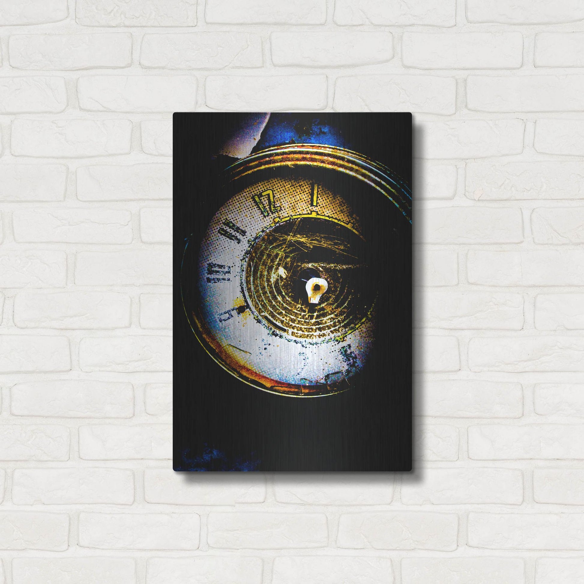 Luxe Metal Art 'Garage Clock' by Lightbox Journal, Metal Wall Art,16x24