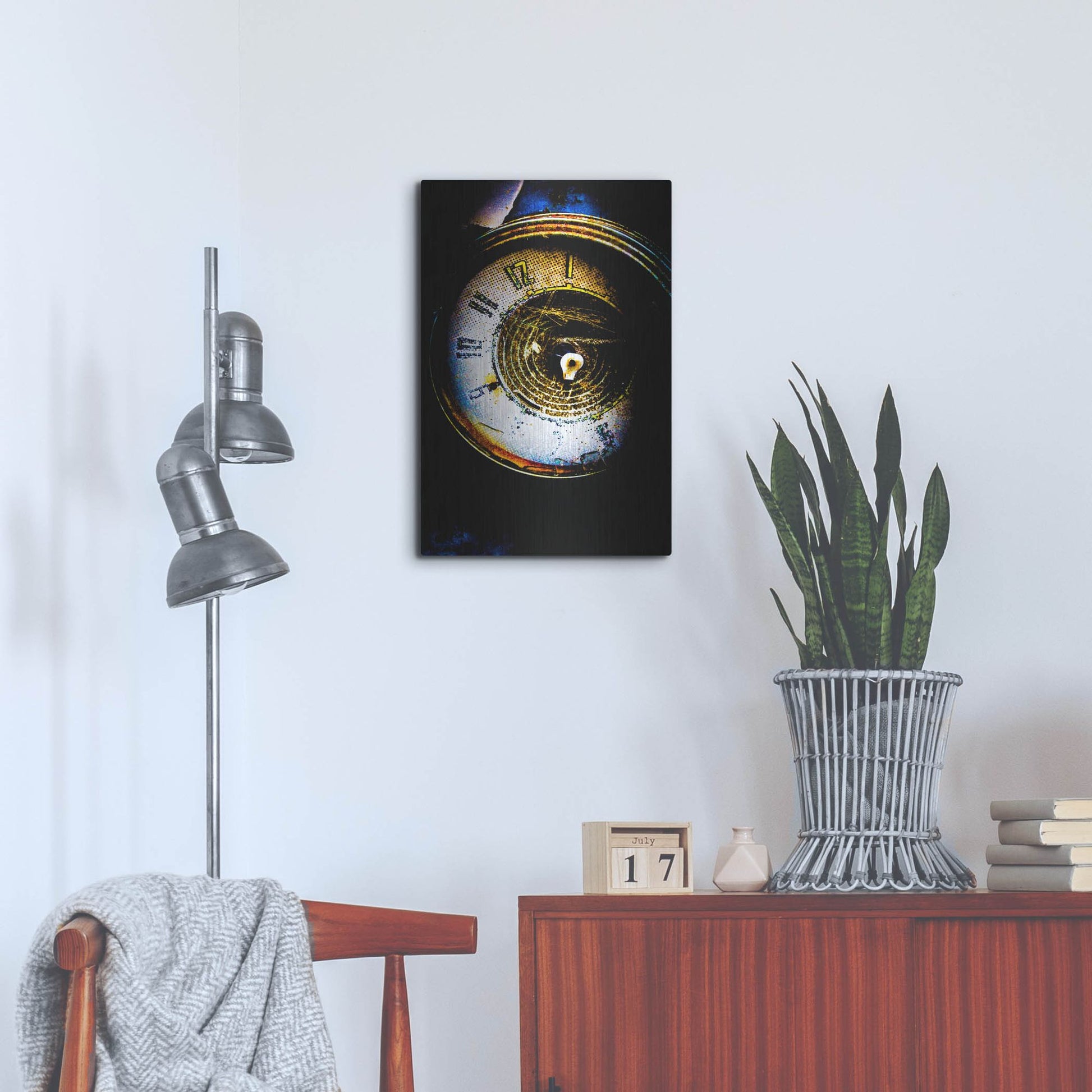 Luxe Metal Art 'Garage Clock' by Lightbox Journal, Metal Wall Art,16x24