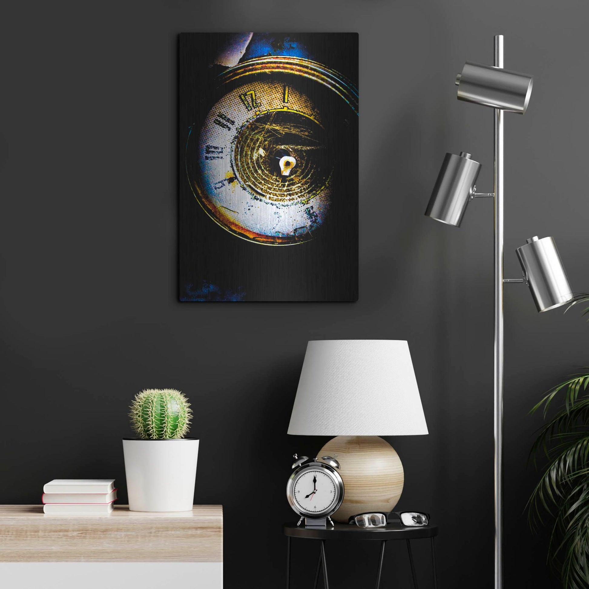 Luxe Metal Art 'Garage Clock' by Lightbox Journal, Metal Wall Art,16x24