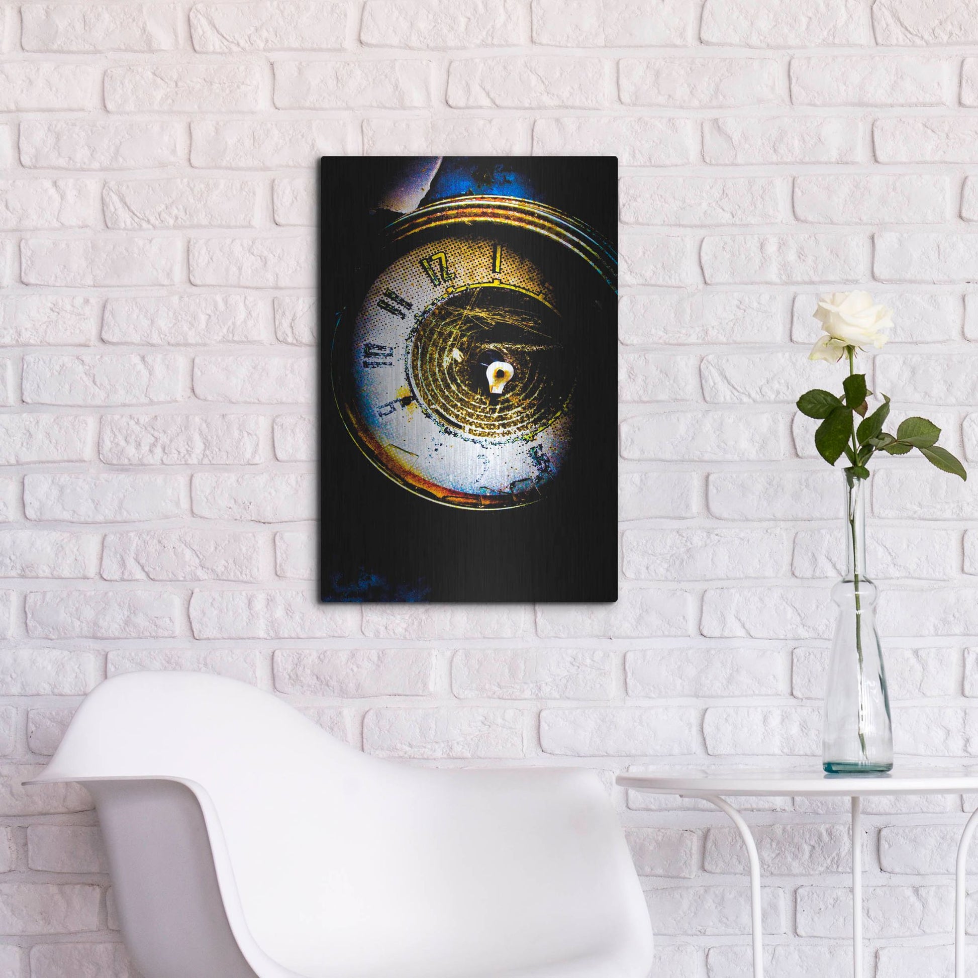 Luxe Metal Art 'Garage Clock' by Lightbox Journal, Metal Wall Art,16x24