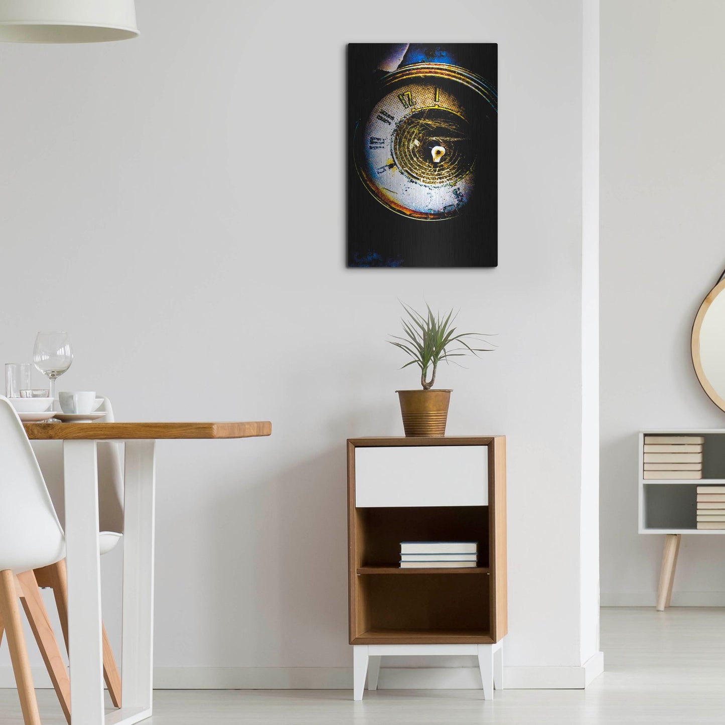 Luxe Metal Art 'Garage Clock' by Lightbox Journal, Metal Wall Art,16x24