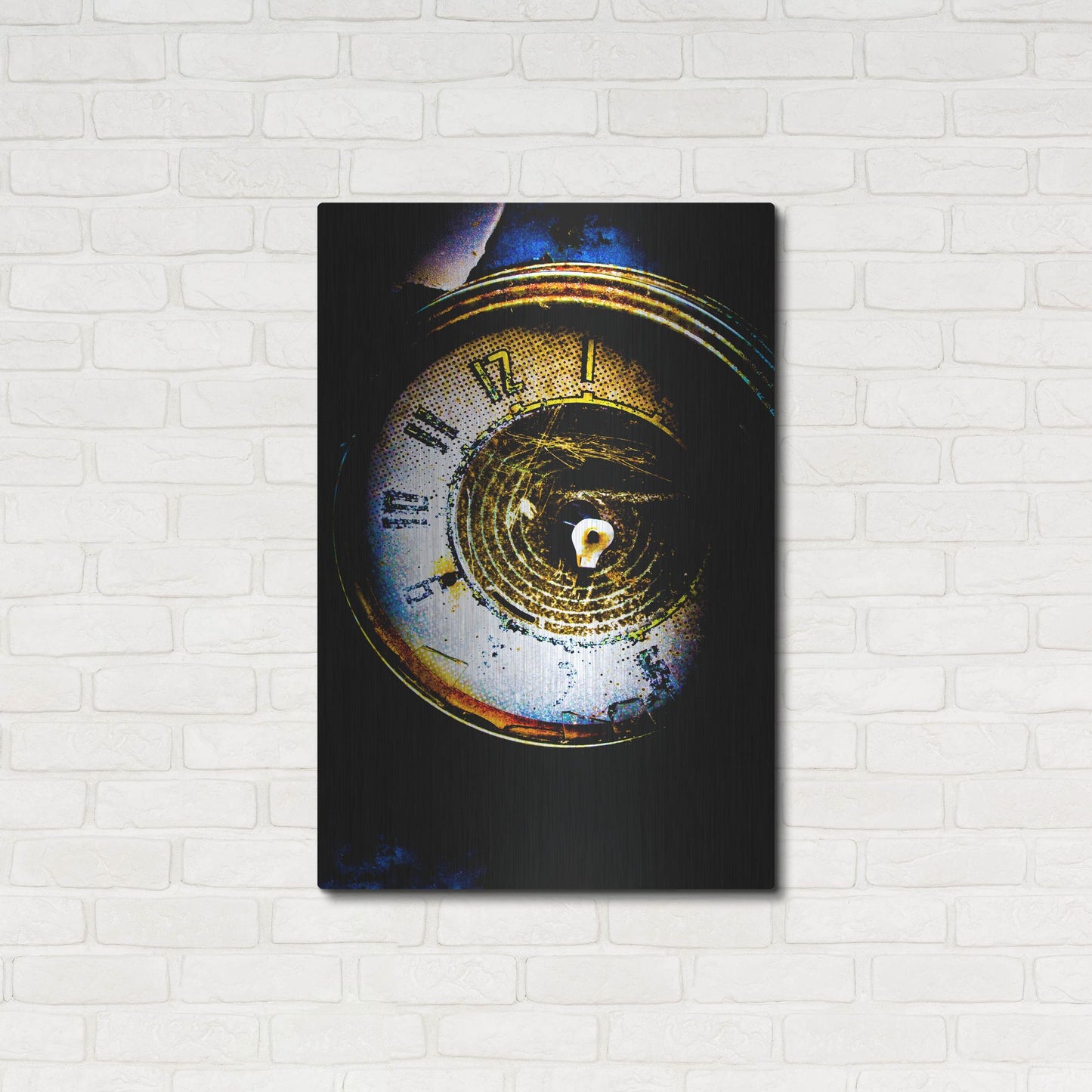 Luxe Metal Art 'Garage Clock' by Lightbox Journal, Metal Wall Art,24x36
