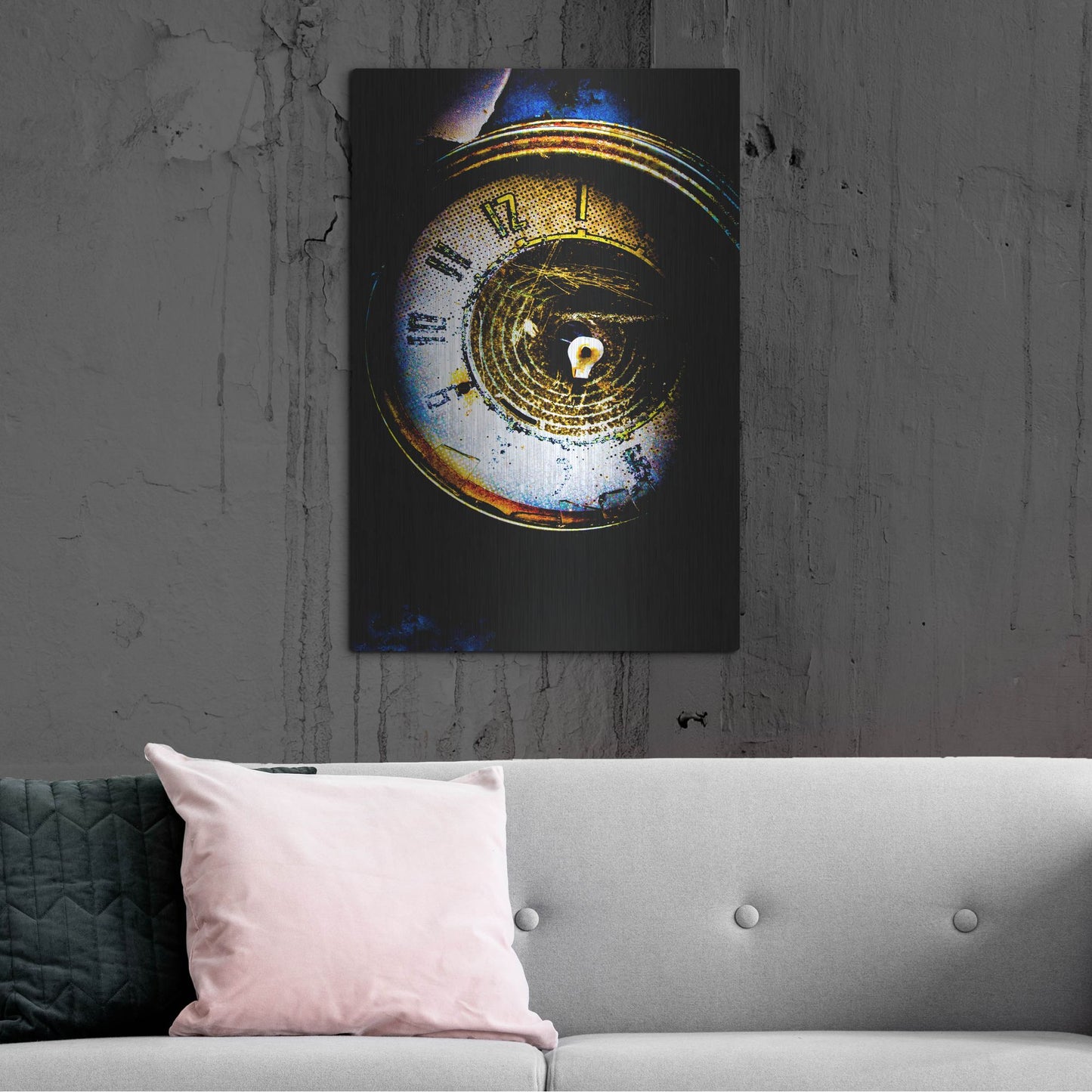 Luxe Metal Art 'Garage Clock' by Lightbox Journal, Metal Wall Art,24x36
