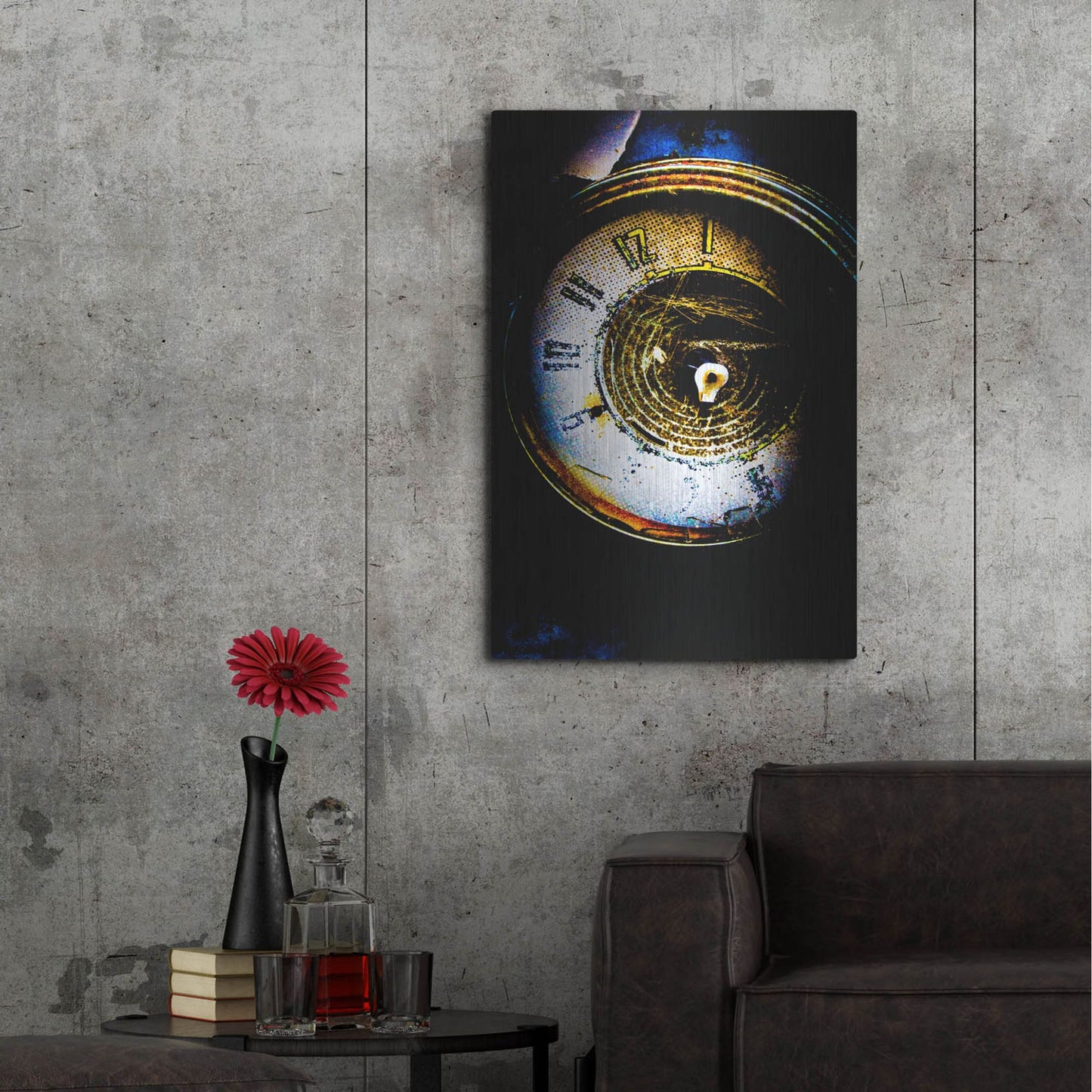 Luxe Metal Art 'Garage Clock' by Lightbox Journal, Metal Wall Art,24x36