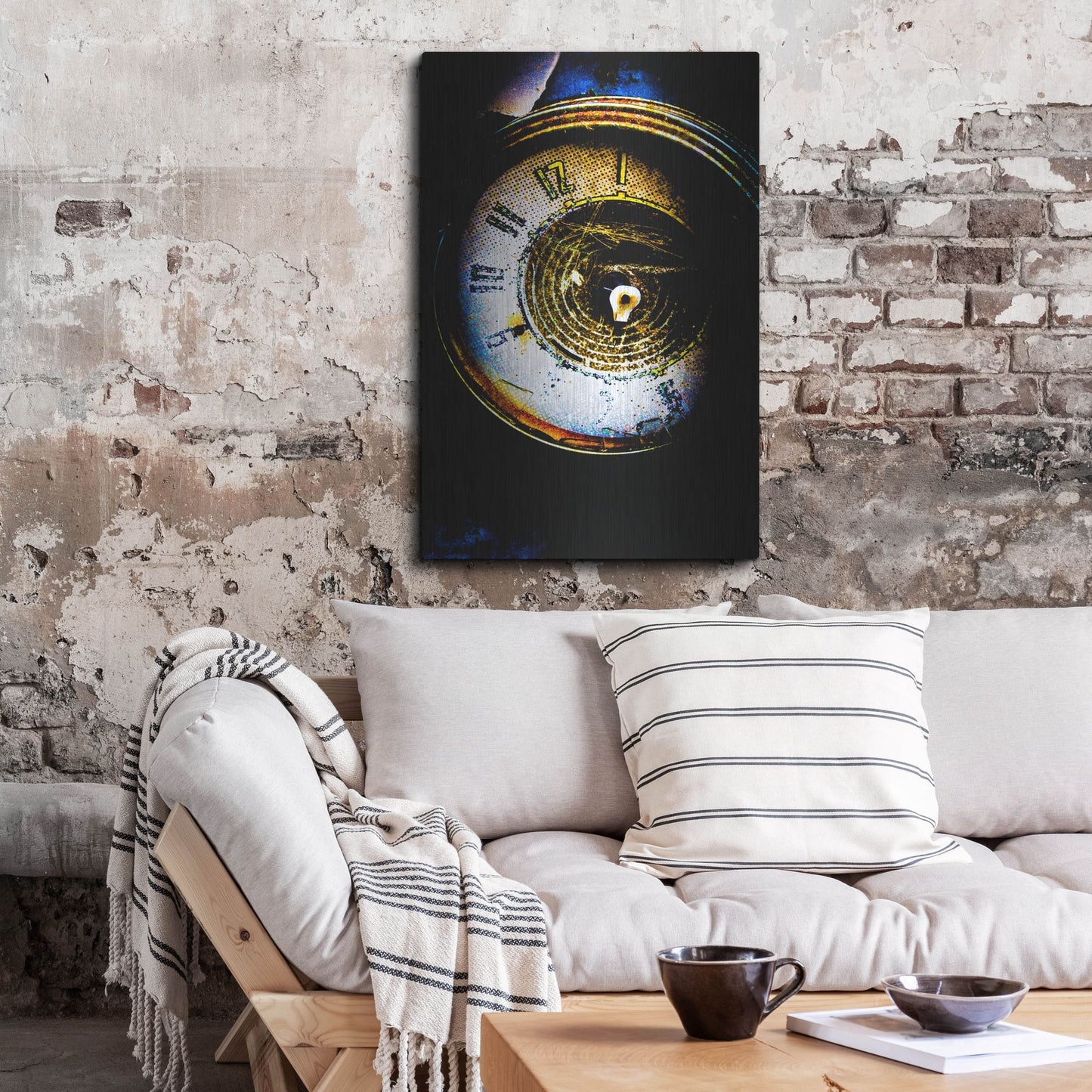 Luxe Metal Art 'Garage Clock' by Lightbox Journal, Metal Wall Art,24x36