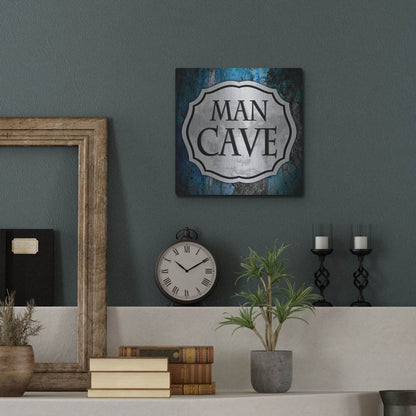 Luxe Metal Art 'Man Cave 1' by Lightbox Journal, Metal Wall Art,12x12