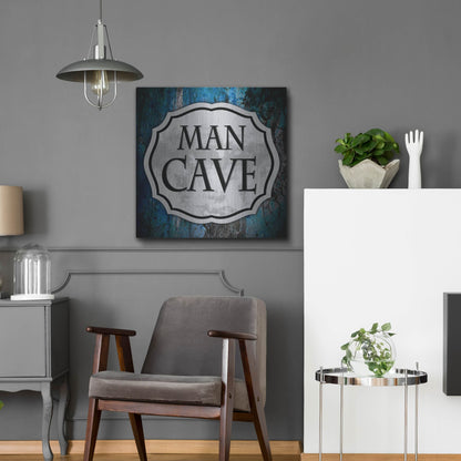 Luxe Metal Art 'Man Cave 1' by Lightbox Journal, Metal Wall Art,24x24