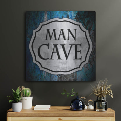 Luxe Metal Art 'Man Cave 1' by Lightbox Journal, Metal Wall Art,24x24