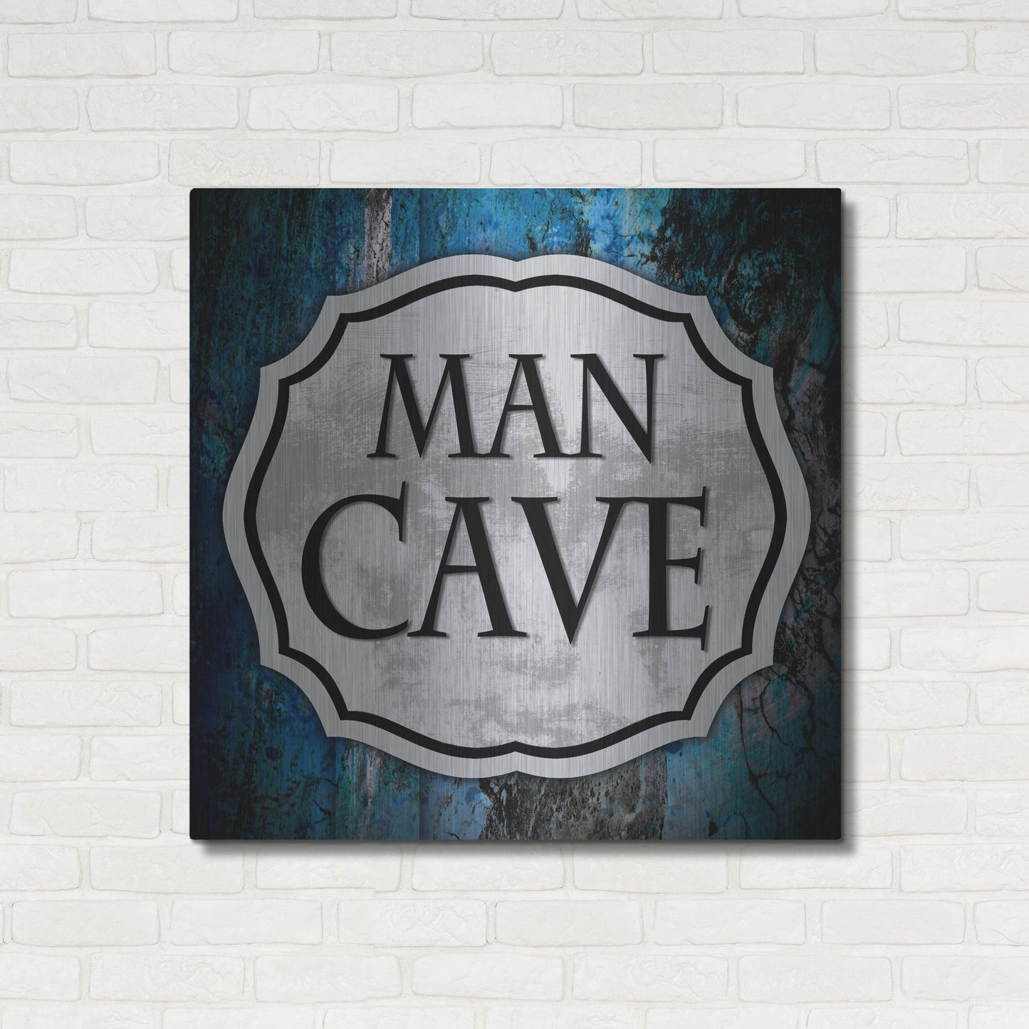 Luxe Metal Art 'Man Cave 1' by Lightbox Journal, Metal Wall Art,36x36