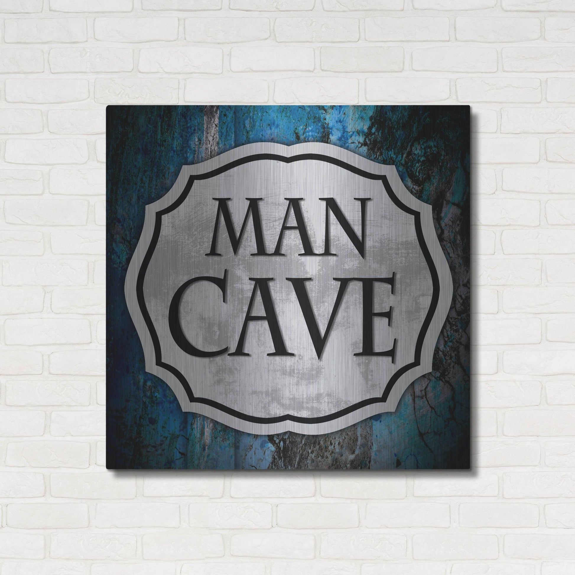 Luxe Metal Art 'Man Cave 1' by Lightbox Journal, Metal Wall Art,36x36
