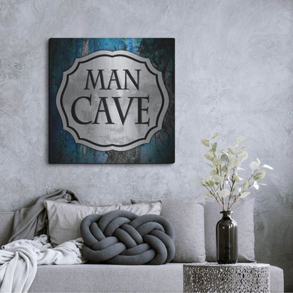 Luxe Metal Art 'Man Cave 1' by Lightbox Journal, Metal Wall Art,36x36
