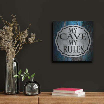 Luxe Metal Art 'Man Cave 2' by Lightbox Journal, Metal Wall Art,12x12