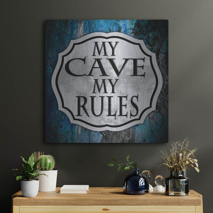 Luxe Metal Art 'Man Cave 2' by Lightbox Journal, Metal Wall Art,24x24
