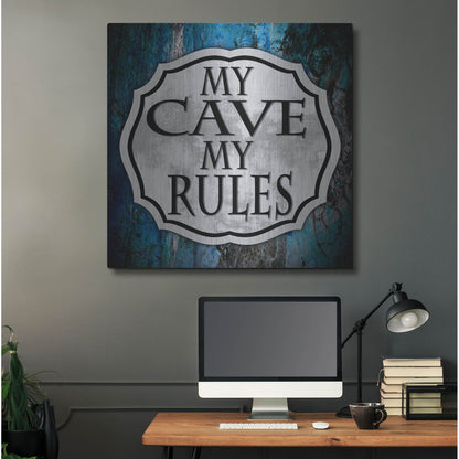 Luxe Metal Art 'Man Cave 2' by Lightbox Journal, Metal Wall Art,36x36