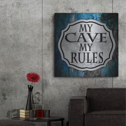 Luxe Metal Art 'Man Cave 2' by Lightbox Journal, Metal Wall Art,36x36