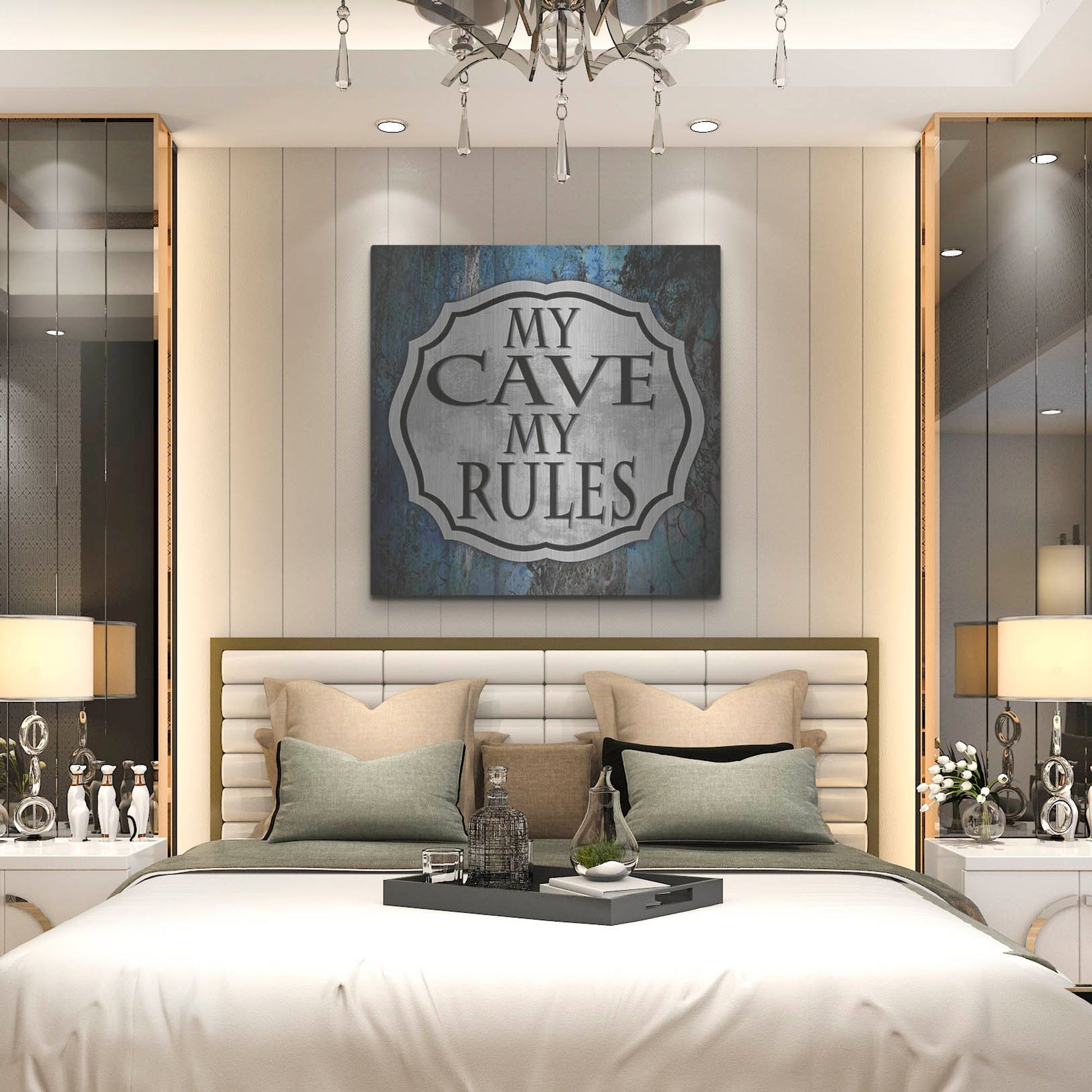 Luxe Metal Art 'Man Cave 2' by Lightbox Journal, Metal Wall Art,36x36