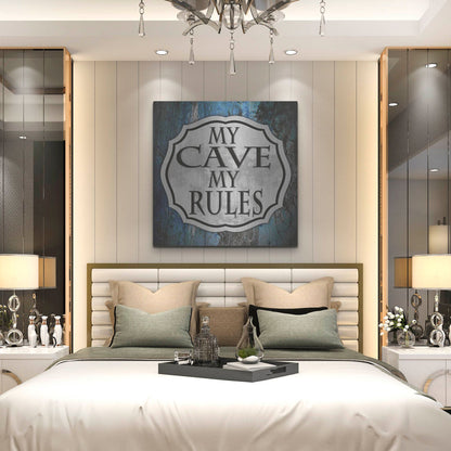 Luxe Metal Art 'Man Cave 2' by Lightbox Journal, Metal Wall Art,36x36