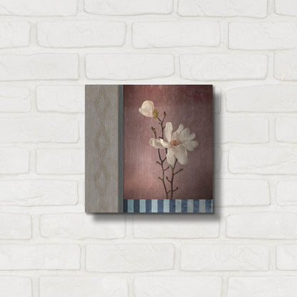 Luxe Metal Art 'Magnolia Diamond 2' by Lightbox Journal, Metal Wall Art,12x12