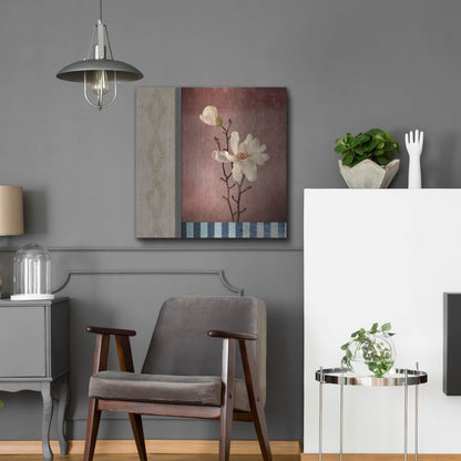 Luxe Metal Art 'Magnolia Diamond 2' by Lightbox Journal, Metal Wall Art,24x24