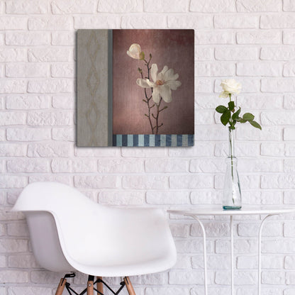 Luxe Metal Art 'Magnolia Diamond 2' by Lightbox Journal, Metal Wall Art,24x24