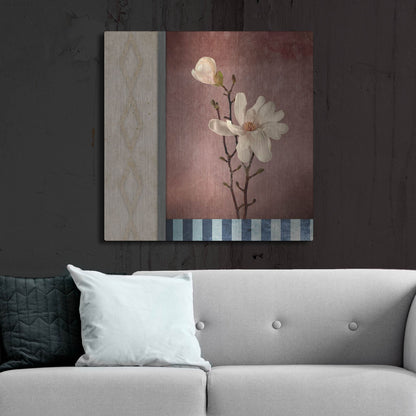 Luxe Metal Art 'Magnolia Diamond 2' by Lightbox Journal, Metal Wall Art,36x36