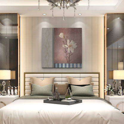 Luxe Metal Art 'Magnolia Diamond 2' by Lightbox Journal, Metal Wall Art,36x36