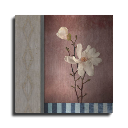 Luxe Metal Art 'Magnolia Diamond 2' by Lightbox Journal, Metal Wall Art