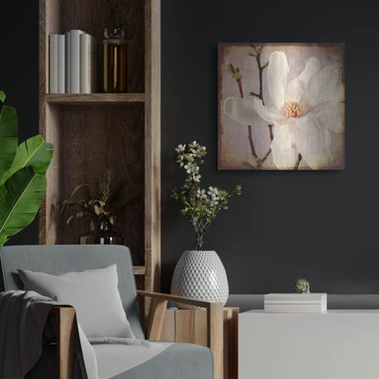 Luxe Metal Art 'Paper Magnolia Closeup' by Lightbox Journal, Metal Wall Art,24x24