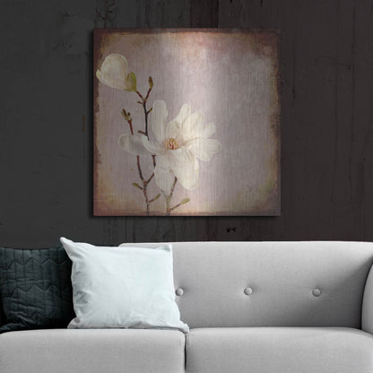Luxe Metal Art 'Paper Magnolia Duo' by Lightbox Journal, Metal Wall Art,36x36