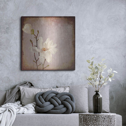 Luxe Metal Art 'Paper Magnolia Duo' by Lightbox Journal, Metal Wall Art,36x36