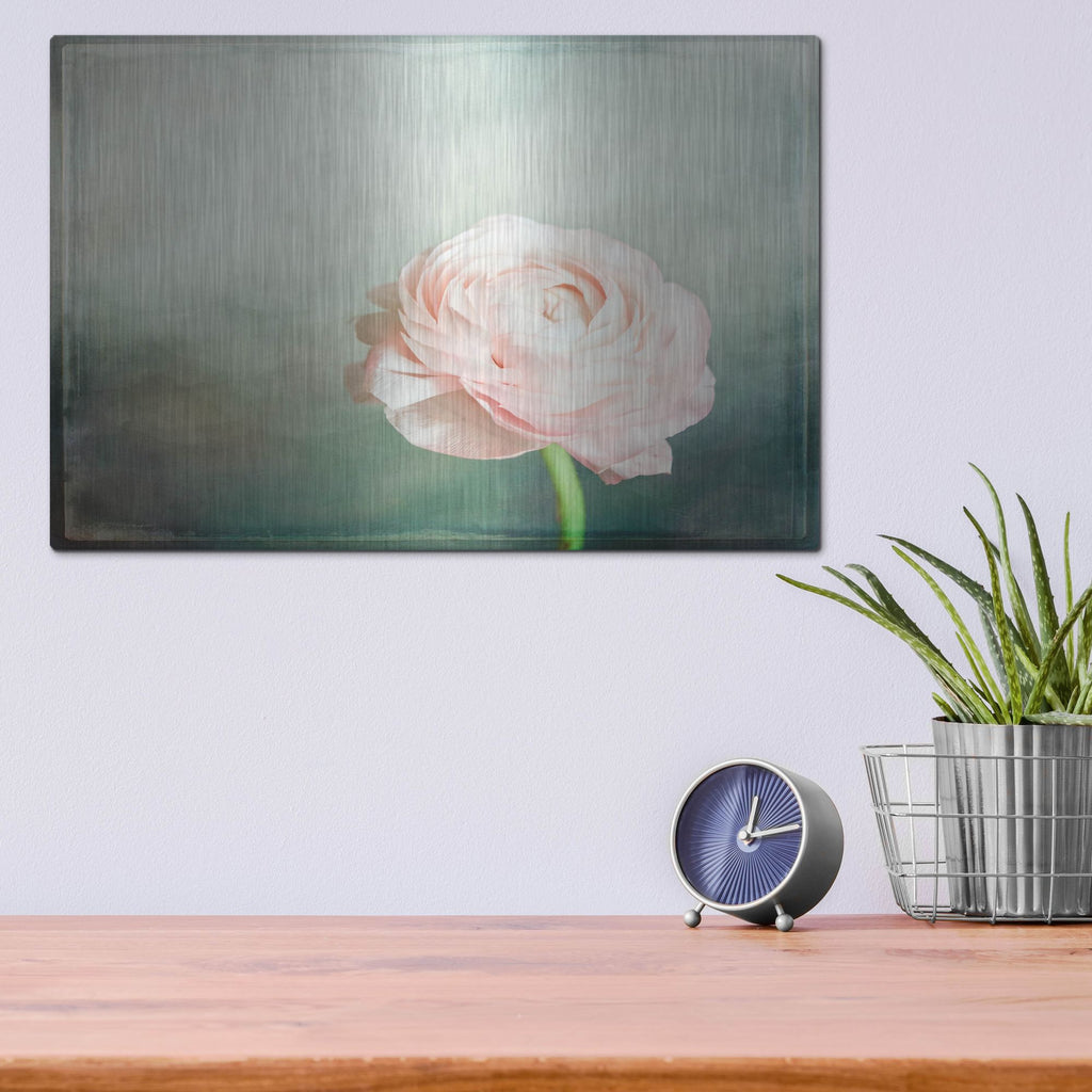 Luxe Metal Art 'Peony 03' by Lightbox Journal, Metal Wall Art,16x12