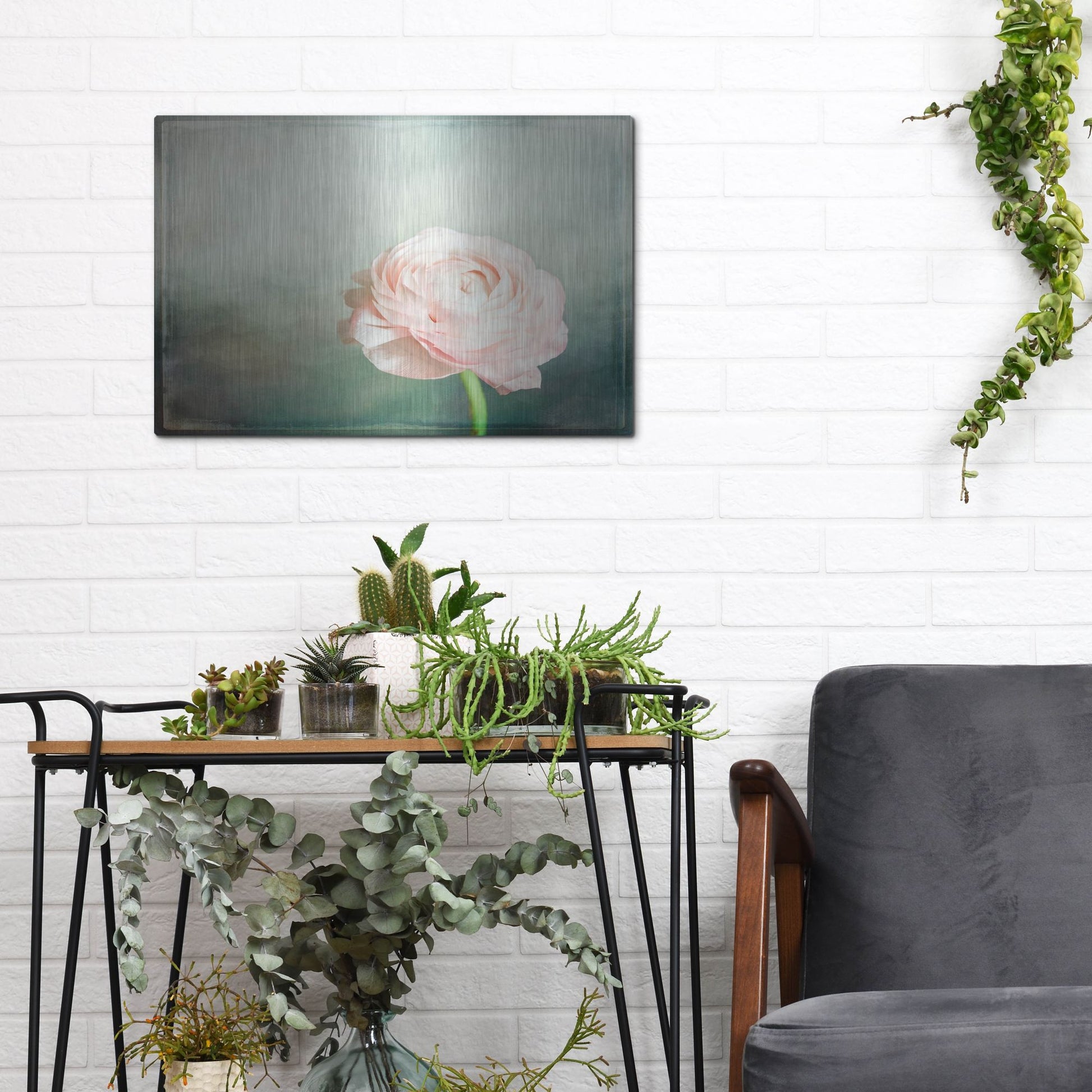 Luxe Metal Art 'Peony 03' by Lightbox Journal, Metal Wall Art,16x12