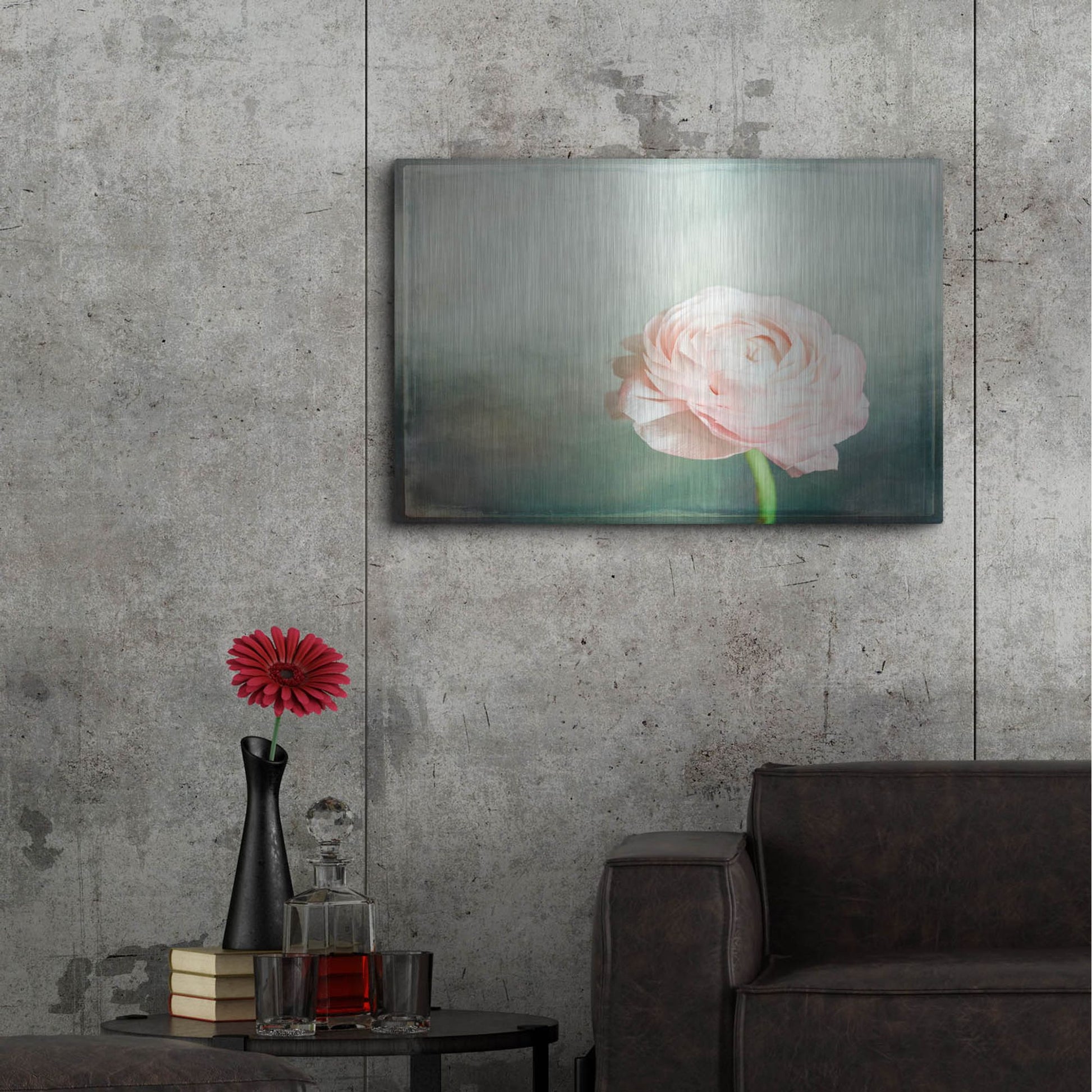 Luxe Metal Art 'Peony 03' by Lightbox Journal, Metal Wall Art,36x24