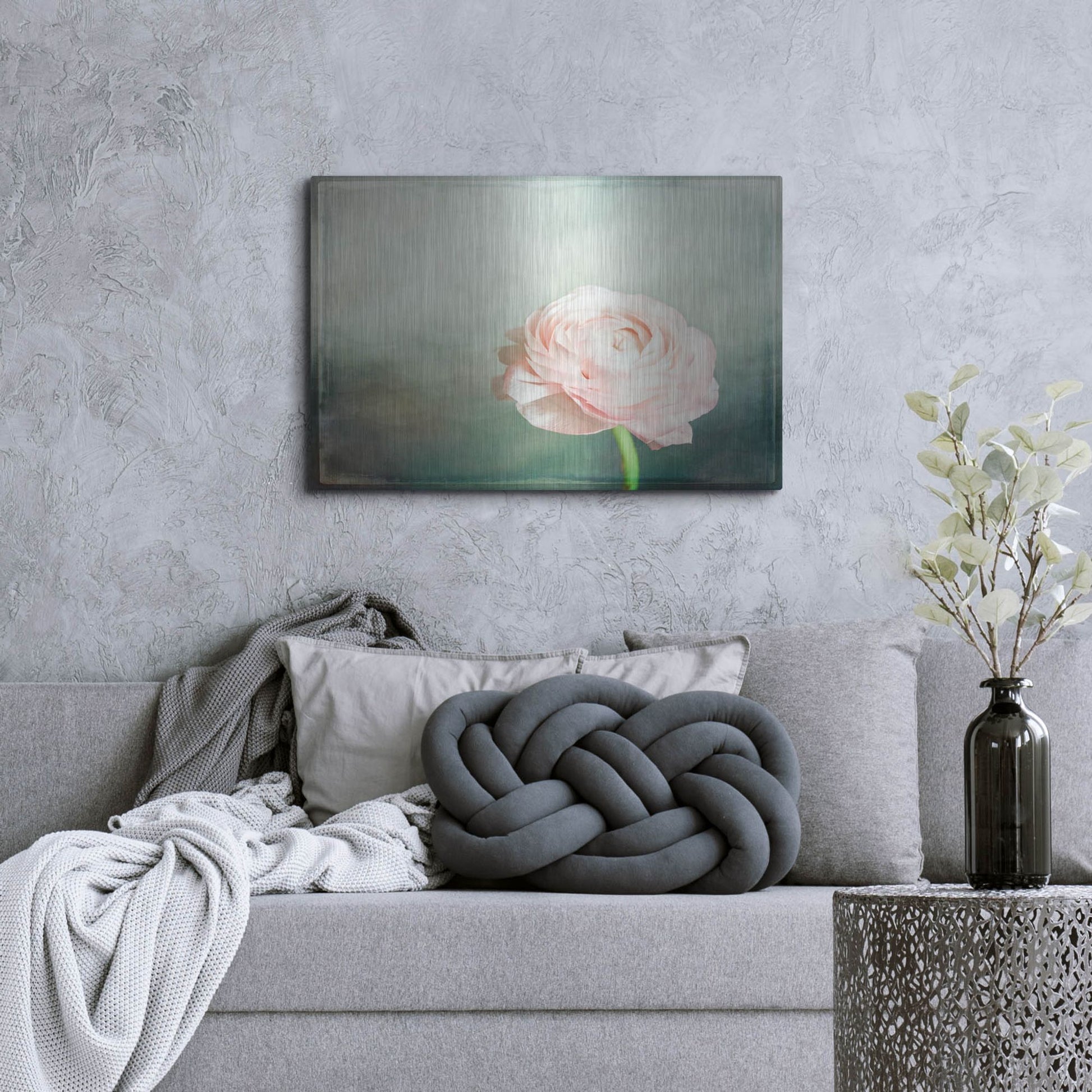 Luxe Metal Art 'Peony 03' by Lightbox Journal, Metal Wall Art,36x24