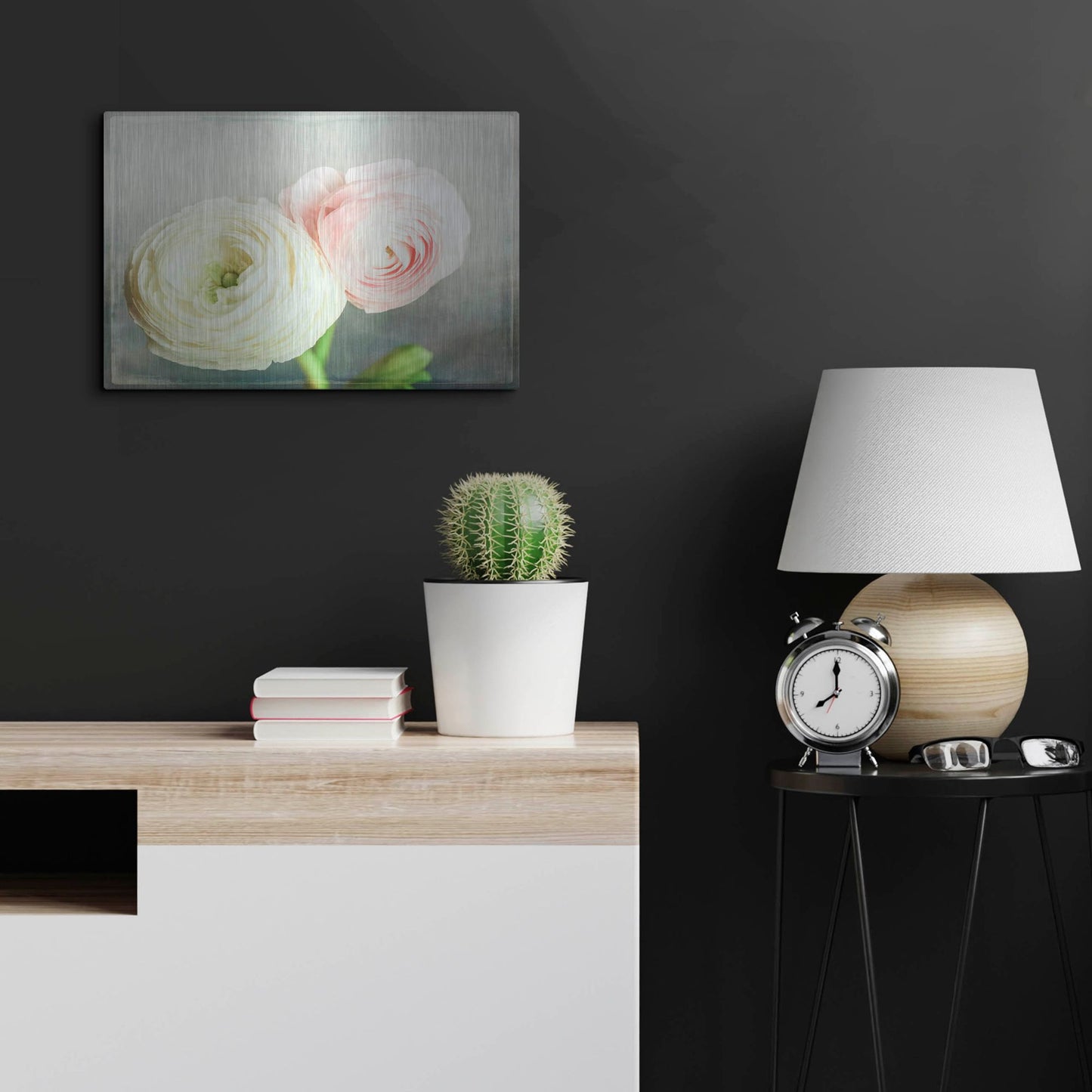 Luxe Metal Art 'Peony 06' by Lightbox Journal, Metal Wall Art,24x16