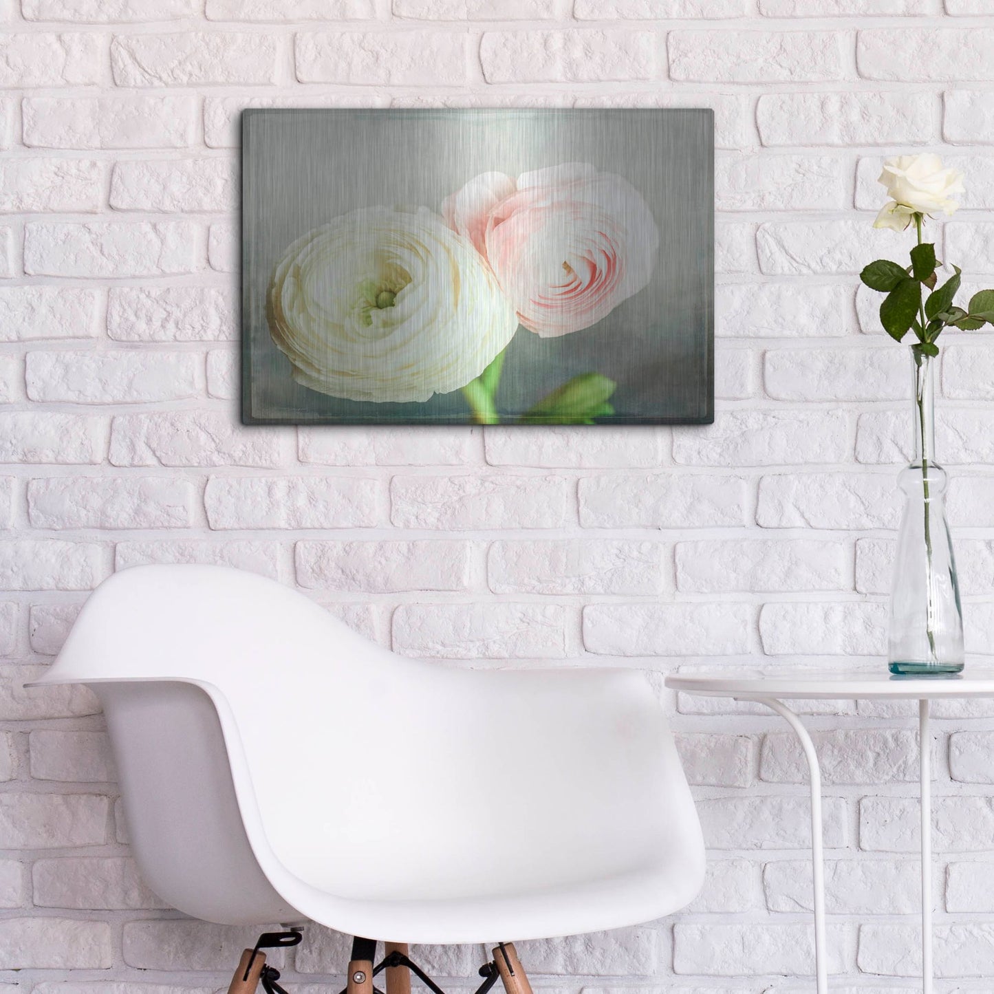 Luxe Metal Art 'Peony 06' by Lightbox Journal, Metal Wall Art,24x16