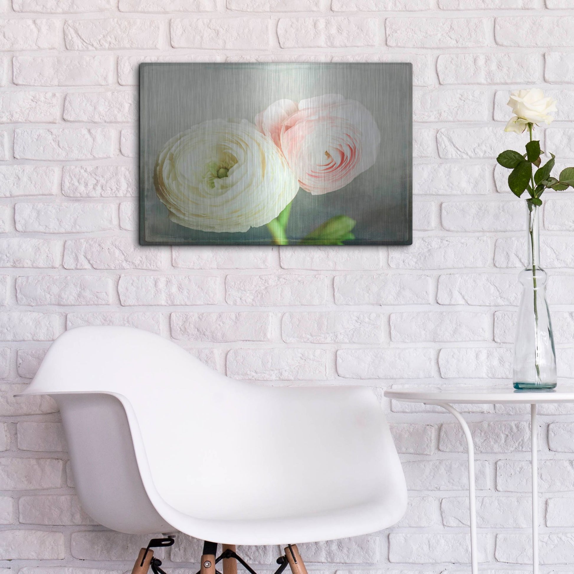Luxe Metal Art 'Peony 06' by Lightbox Journal, Metal Wall Art,24x16