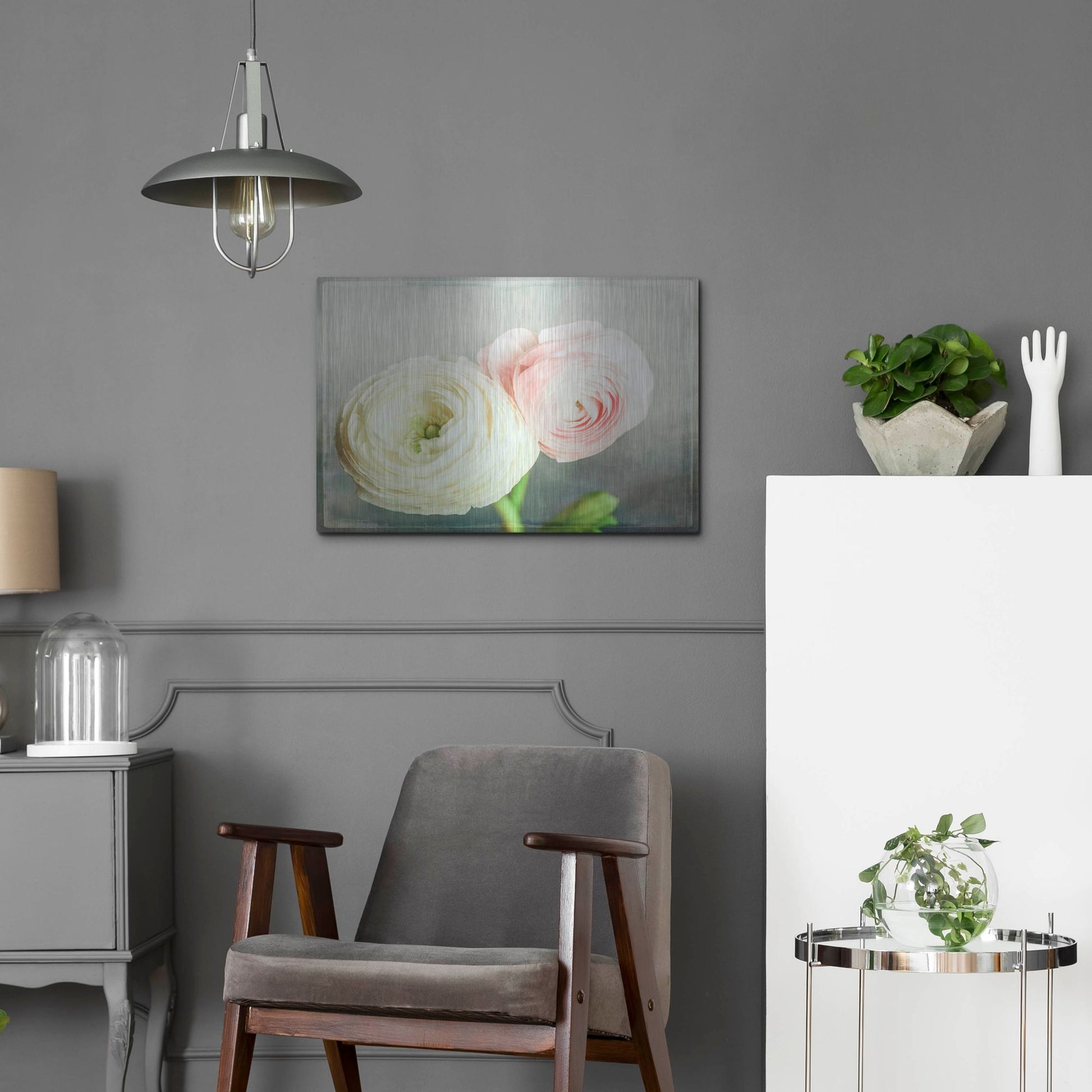 Luxe Metal Art 'Peony 06' by Lightbox Journal, Metal Wall Art,24x16