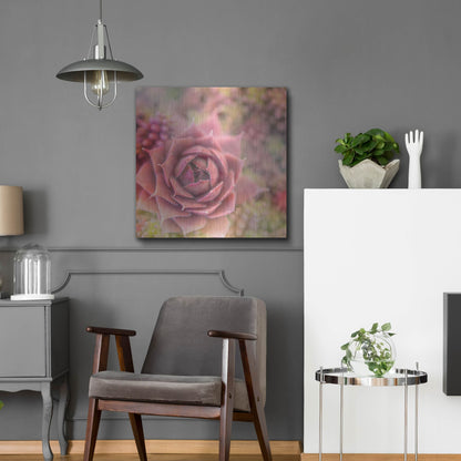 Luxe Metal Art 'Succulents 02' by Lightbox Journal, Metal Wall Art,24x24