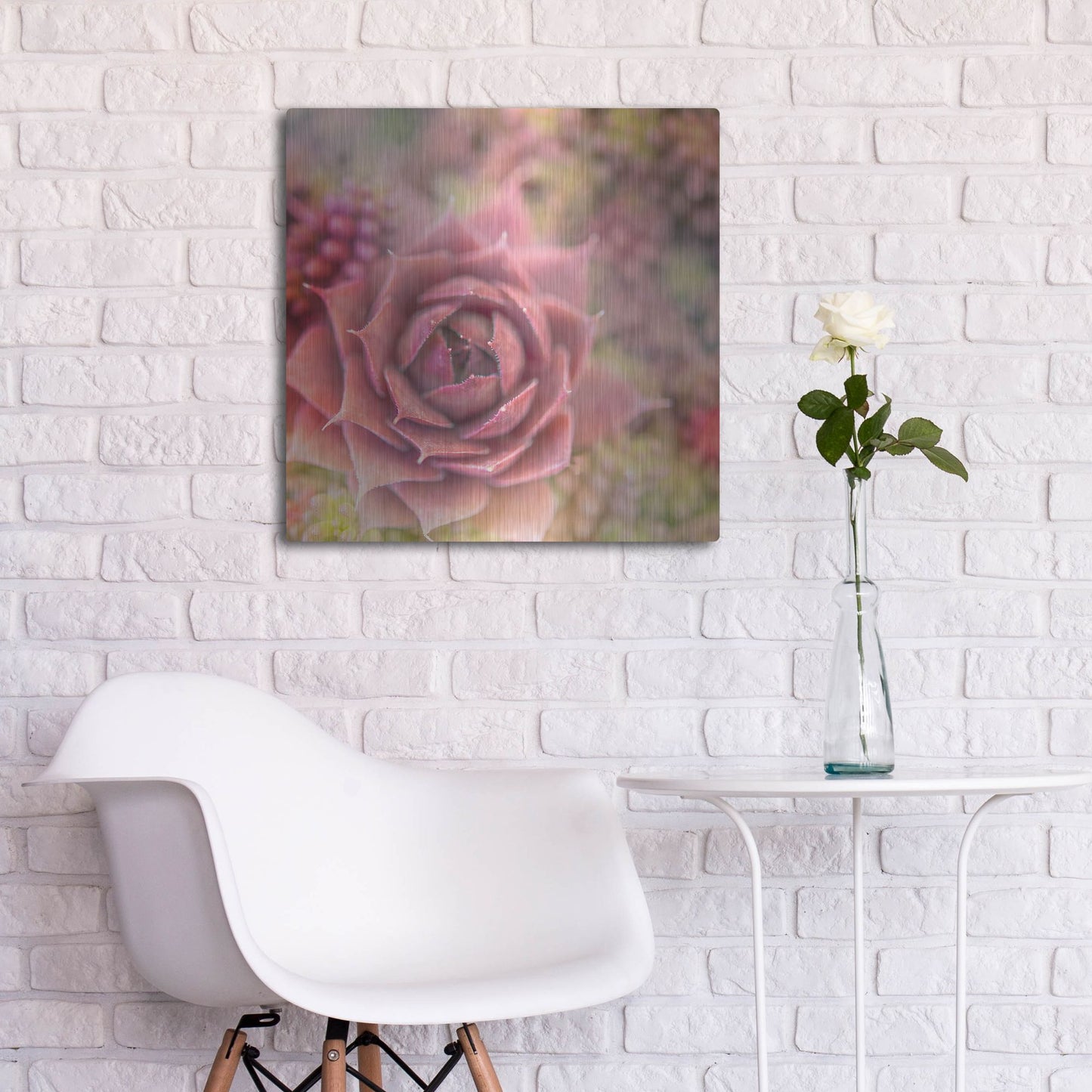 Luxe Metal Art 'Succulents 02' by Lightbox Journal, Metal Wall Art,24x24