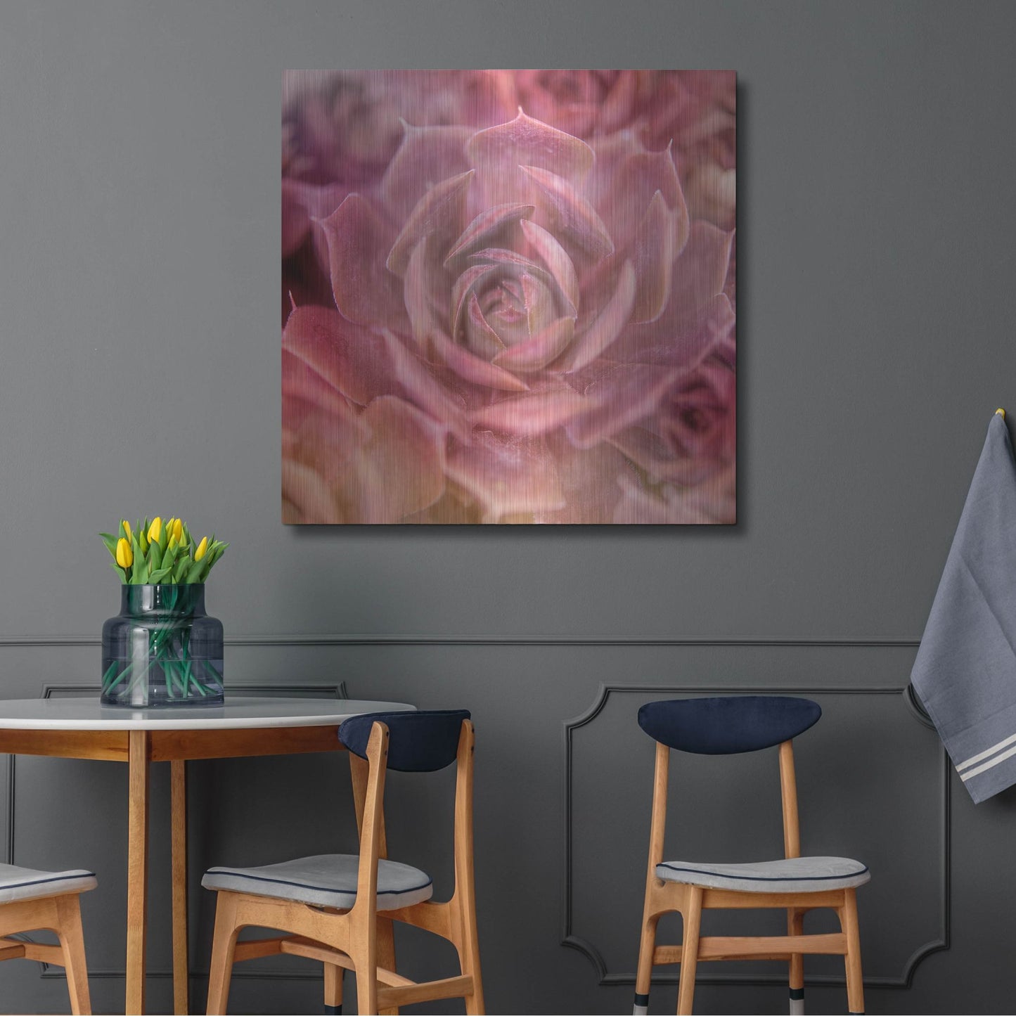 Luxe Metal Art 'Succulents 04' by Lightbox Journal, Metal Wall Art,36x36