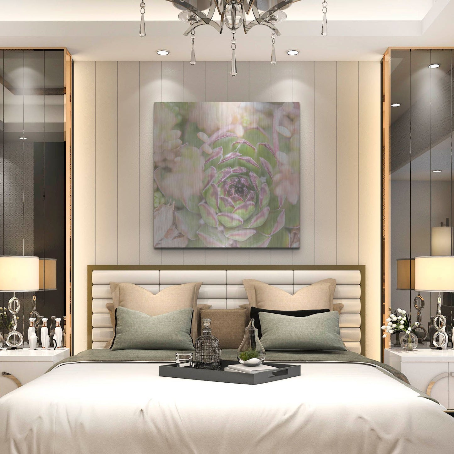 Luxe Metal Art 'Succulents 08' by Lightbox Journal, Metal Wall Art,36x36