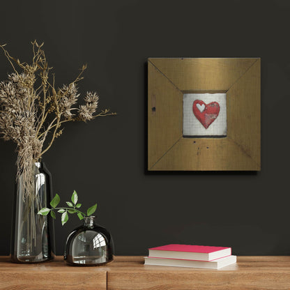 Luxe Metal Art 'Hearts Deisre Gold' by LovIsArt, Metal Wall Art,12x12